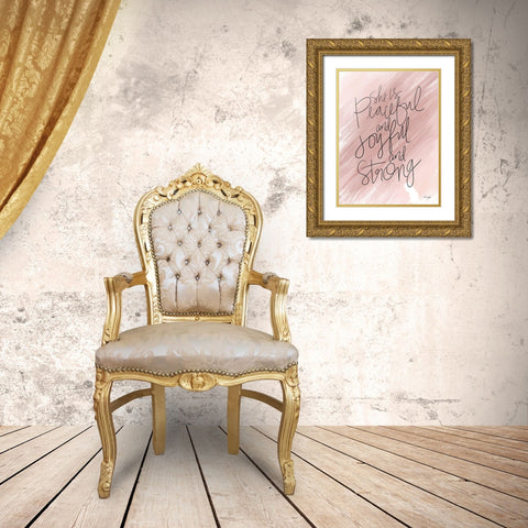 She is Peaceful Gold Ornate Wood Framed Art Print with Double Matting by Jaxn Blvd.