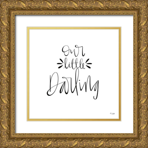 Our Little Darling Gold Ornate Wood Framed Art Print with Double Matting by Jaxn Blvd.