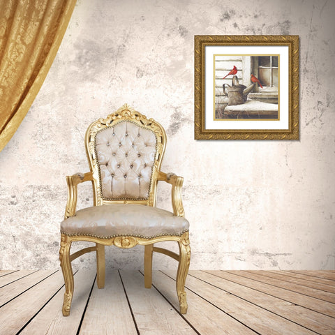 Waiting for Spring Gold Ornate Wood Framed Art Print with Double Matting by Rossini, John