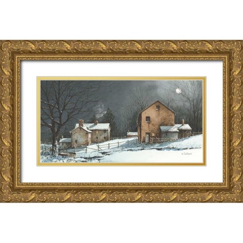 Silent Night Gold Ornate Wood Framed Art Print with Double Matting by Rossini, John