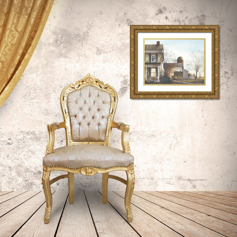 Evening Light Gold Ornate Wood Framed Art Print with Double Matting by Rossini, John