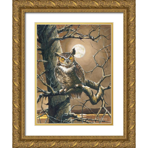 The Sentinel Gold Ornate Wood Framed Art Print with Double Matting by Rossini, John