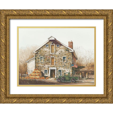 Fall is in the Air Gold Ornate Wood Framed Art Print with Double Matting by Rossini, John