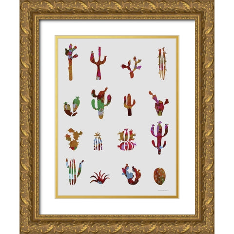 Prickly Gold Ornate Wood Framed Art Print with Double Matting by Kamdon Kreations
