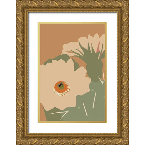 Pretty Prickle 2 Gold Ornate Wood Framed Art Print with Double Matting by Kamdon Kreations