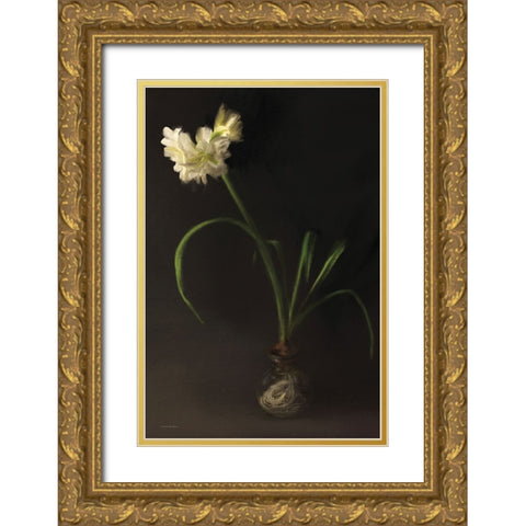 Vintage Piece in the Window Gold Ornate Wood Framed Art Print with Double Matting by Kamdon Kreations