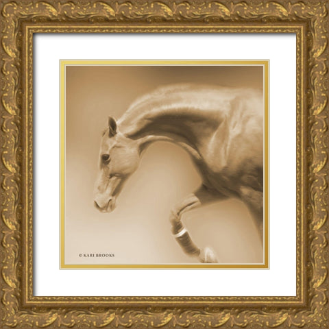 Arch Sepia Gold Ornate Wood Framed Art Print with Double Matting by Brooks, Kari