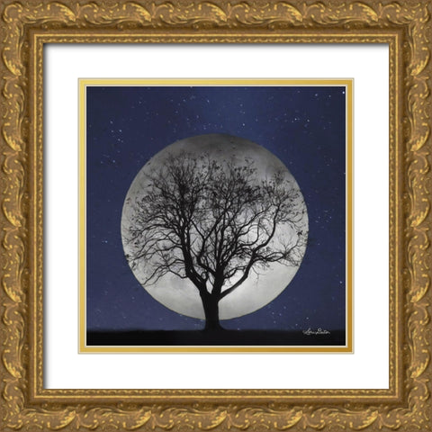 Full Moon Gold Ornate Wood Framed Art Print with Double Matting by Deiter, Lori