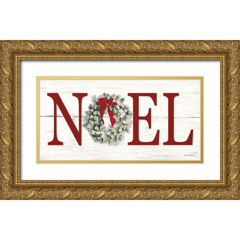 Christmas Noel Gold Ornate Wood Framed Art Print with Double Matting by Deiter, Lori