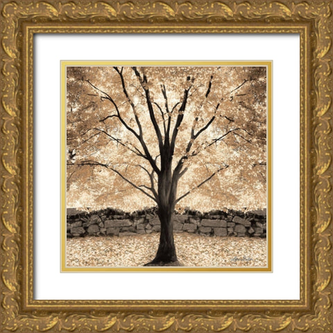 Gold Canopy Tree Gold Ornate Wood Framed Art Print with Double Matting by Deiter, Lori