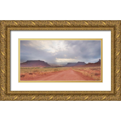 Colorado Country Roads Gold Ornate Wood Framed Art Print with Double Matting by Deiter, Lori