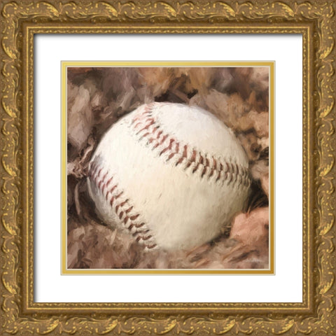 Baseball Season Gold Ornate Wood Framed Art Print with Double Matting by Deiter, Lori