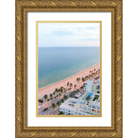 Fort Lauderdale Beach Gold Ornate Wood Framed Art Print with Double Matting by Deiter, Lori