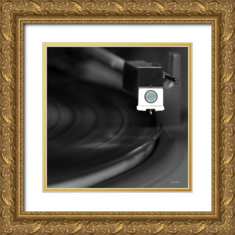 Put on a Record Gold Ornate Wood Framed Art Print with Double Matting by Deiter, Lori