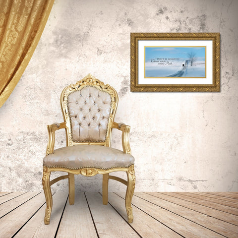 Choose Your Own Path Gold Ornate Wood Framed Art Print with Double Matting by Deiter, Lori