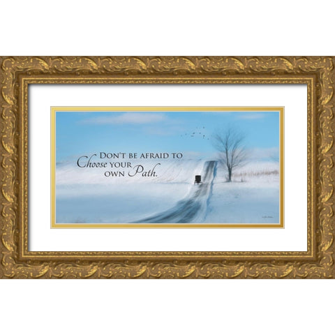 Choose Your Own Path Gold Ornate Wood Framed Art Print with Double Matting by Deiter, Lori