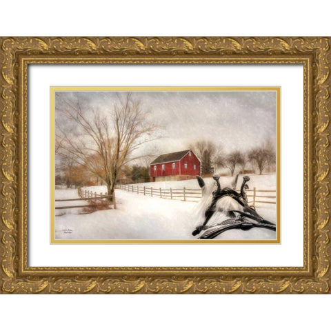 Almost Home Gold Ornate Wood Framed Art Print with Double Matting by Deiter, Lori