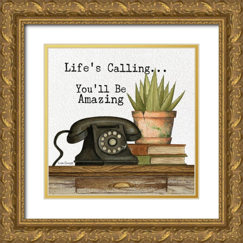 Lifes Calling Gold Ornate Wood Framed Art Print with Double Matting by Spivey, Linda