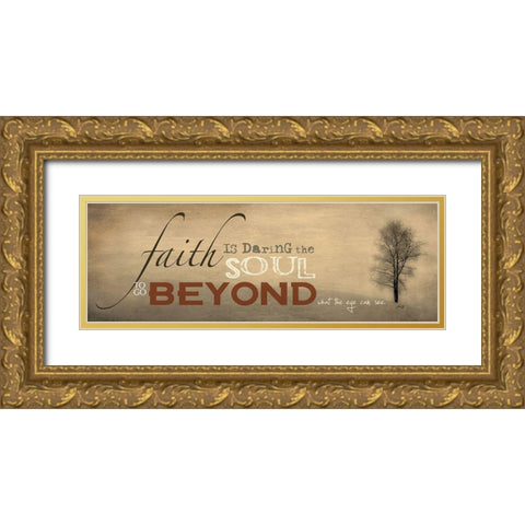 Sepia Tree Gold Ornate Wood Framed Art Print with Double Matting by Rae, Marla