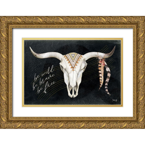 Be Wild I Gold Ornate Wood Framed Art Print with Double Matting by Rae, Marla