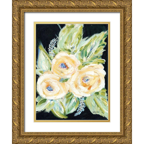 With Love Gold Ornate Wood Framed Art Print with Double Matting by Ebert, Roey