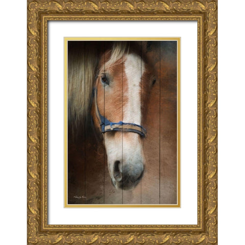 Blaze Gold Ornate Wood Framed Art Print with Double Matting by Vieira, Robin-Lee