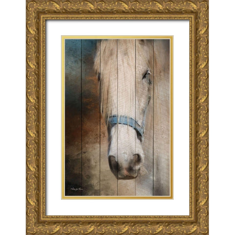 Old Gray Mare Gold Ornate Wood Framed Art Print with Double Matting by Vieira, Robin-Lee