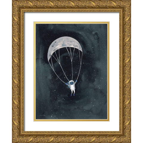 Parachute Moon Gold Ornate Wood Framed Art Print with Double Matting by Nieman, Rachel