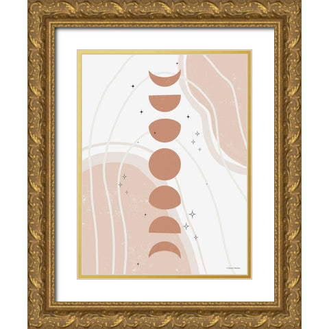 Desert Moon Phase Gold Ornate Wood Framed Art Print with Double Matting by Nieman, Rachel