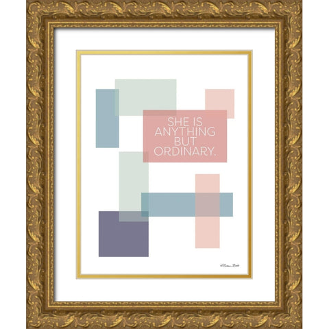 Anything But Ordinary Gold Ornate Wood Framed Art Print with Double Matting by Ball, Susan