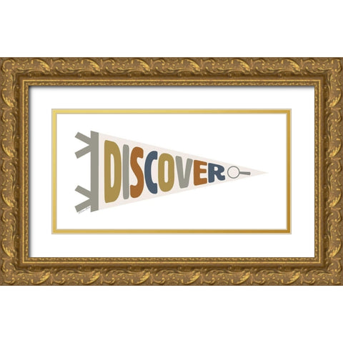 Discover Pennant Gold Ornate Wood Framed Art Print with Double Matting by Ball, Susan