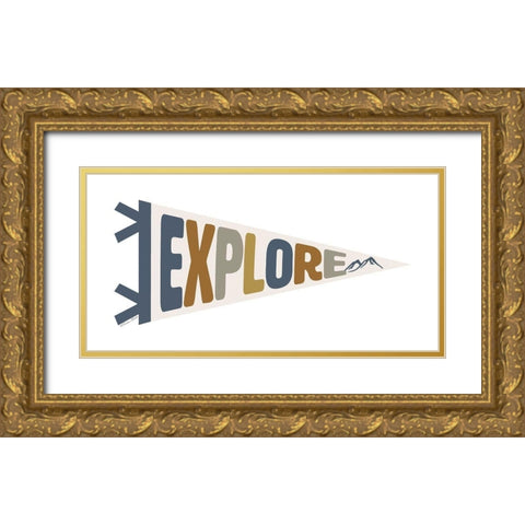 Explore Pennant Gold Ornate Wood Framed Art Print with Double Matting by Ball, Susan