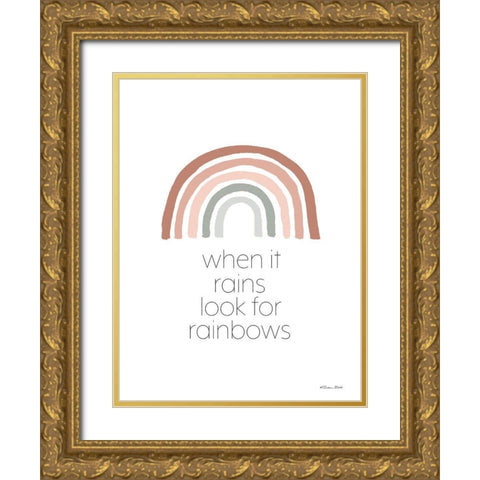Look for Rainbows Gold Ornate Wood Framed Art Print with Double Matting by Ball, Susan
