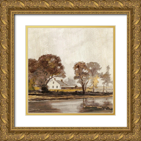 Traditional Landscape 1 Gold Ornate Wood Framed Art Print with Double Matting by Stellar Designs Studio
