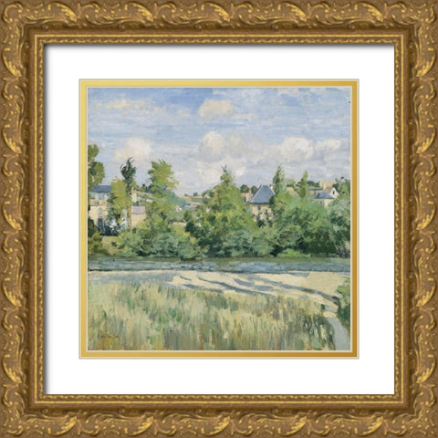 Land 1 Gold Ornate Wood Framed Art Print with Double Matting by Stellar Design Studio