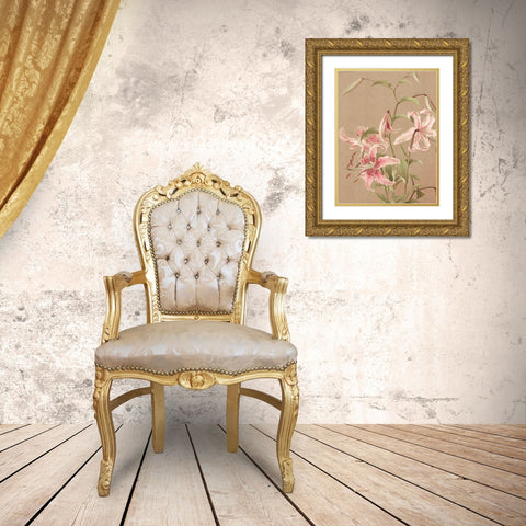 Antique Botanical Collection 3 Gold Ornate Wood Framed Art Print with Double Matting by Stellar Design Studio