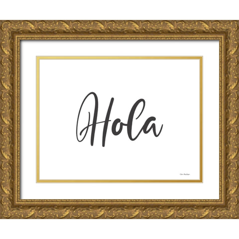 Spanish Hello Gold Ornate Wood Framed Art Print with Double Matting by Stellar Design Studio