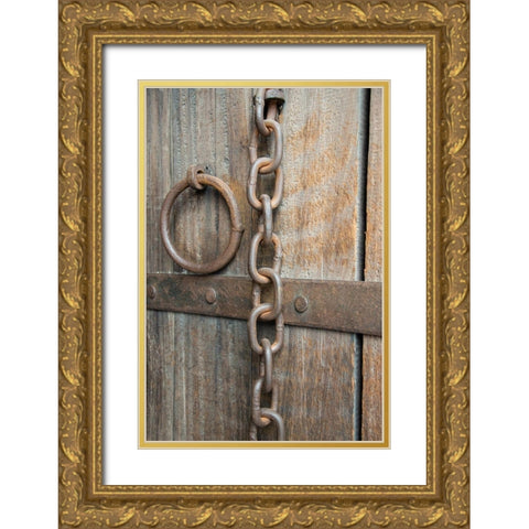 India-Delhi Humayuns Tomb-aka Maqbara-i Humayun-tomb of Mughal Emperor Humayun-circa 1558  Gold Ornate Wood Framed Art Print with Double Matting by Hopkins, Cindy Miller