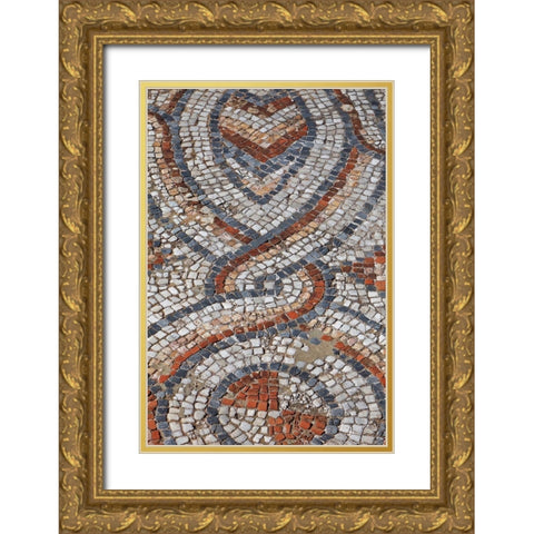 Turkey-Ephesus Roman mosaic floor in ancient city Gold Ornate Wood Framed Art Print with Double Matting by Jaynes Gallery
