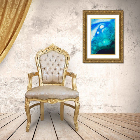 Paint-oil and water Gold Ornate Wood Framed Art Print with Double Matting by Muench, Zandria