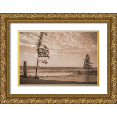 USA-Minnesota-Itasca State Park-Mississippi Headwaters Gold Ornate Wood Framed Art Print with Double Matting by Hawkins, Peter