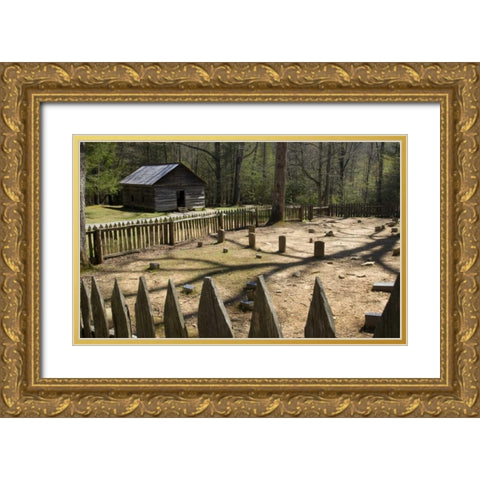 TN, Great Smoky Mts Little Greenbrier School Gold Ornate Wood Framed Art Print with Double Matting by Kaveney, Wendy