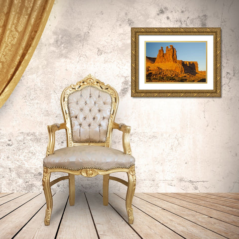 UT, Arches NP The Three Gossips formation Gold Ornate Wood Framed Art Print with Double Matting by Illg, Cathy and Gordon