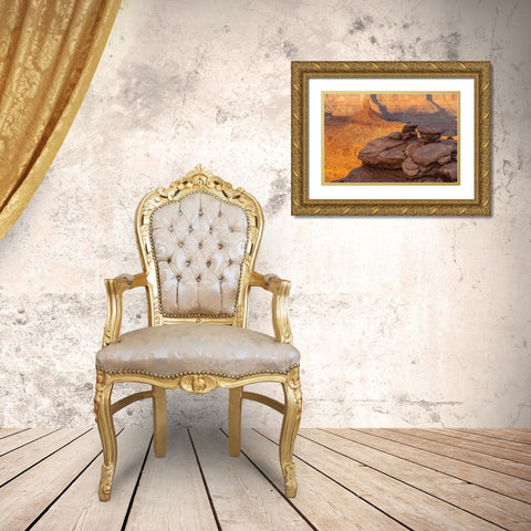 Utah, Dead Horse Point SP Sunrise on canyon Gold Ornate Wood Framed Art Print with Double Matting by Illg, Cathy and Gordon