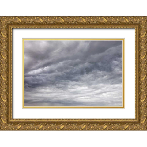 USA, Washington, Seabeck Billowing storm clouds Gold Ornate Wood Framed Art Print with Double Matting by Paulson, Don