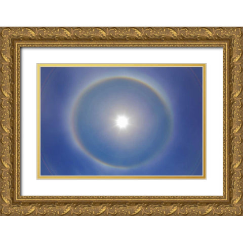 USA, Washington, Seabeck Rainbow-colored halo Gold Ornate Wood Framed Art Print with Double Matting by Paulson, Don