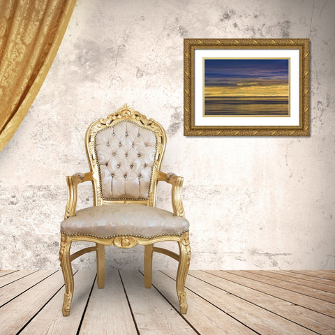 Washington Sunrise on Strait of Juan de Fuca Gold Ornate Wood Framed Art Print with Double Matting by Paulson, Don