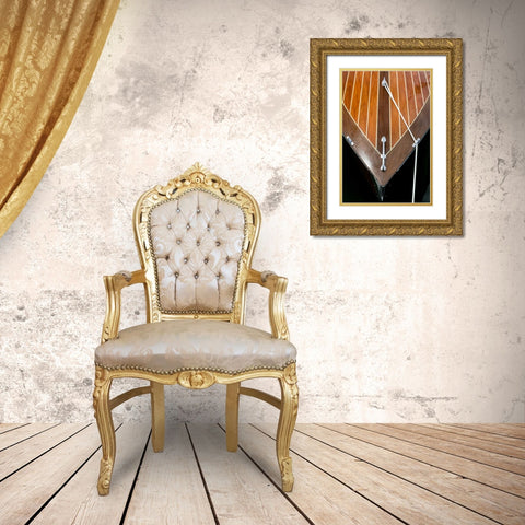 WA, Boat bow at a Wooden Boat Festival Gold Ornate Wood Framed Art Print with Double Matting by Paulson, Don