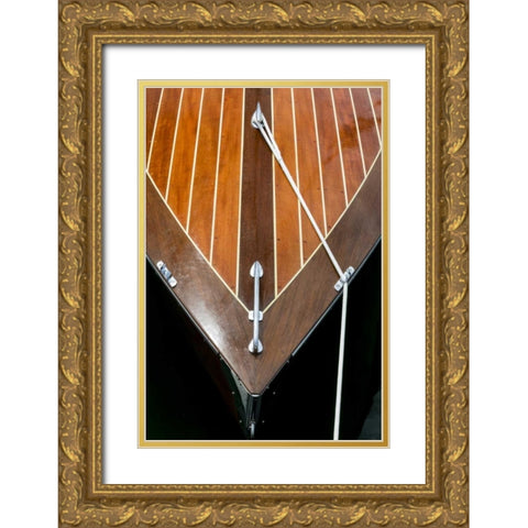 WA, Boat bow at a Wooden Boat Festival Gold Ornate Wood Framed Art Print with Double Matting by Paulson, Don