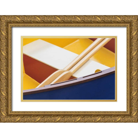 WA, Boat detail at the Wooden Boat Festival Gold Ornate Wood Framed Art Print with Double Matting by Paulson, Don